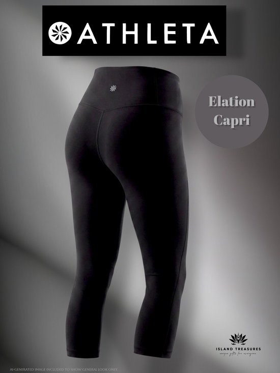 Athleta Pants - Athleta Elation Size Small Women's Ultra High Rise Black Capri Back Pocket